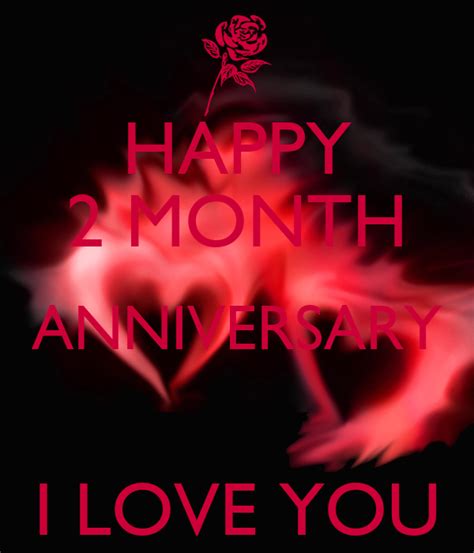 Happy 2 Month Anniversary I Love You Poster Chris Keep Calm O Matic