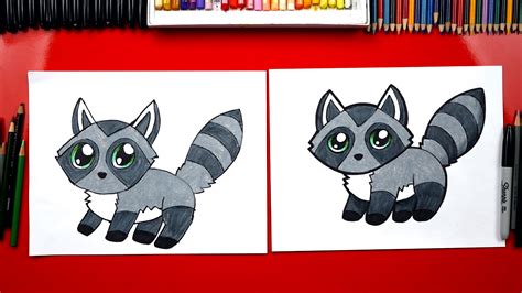 How To Draw A Cartoon Raccoon Art For Kids Hub