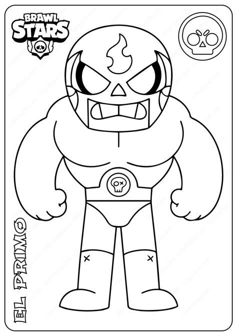 Imagen E Desenho Personagem De Brawl Stars Para Pintar