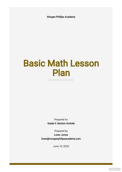 Math Lesson Plan Templates 22 Docs Free Downloads
