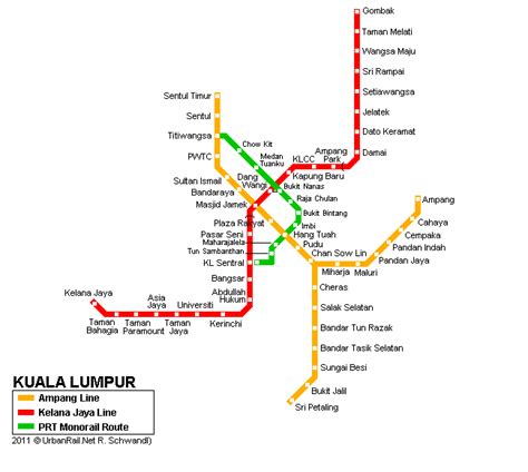 Kuala Lumpur Subway Map For Download Metro In Kuala Lumpur High