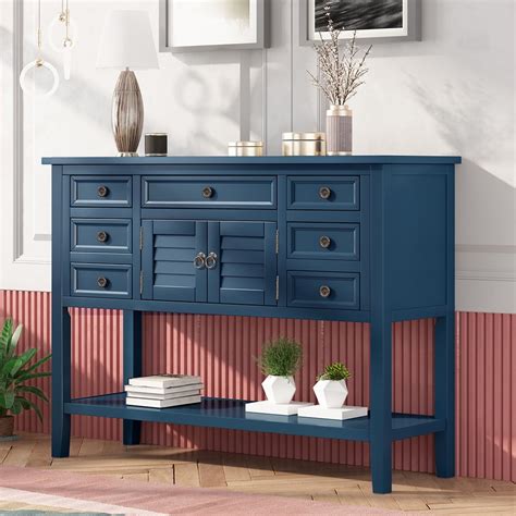 Veryke 45 Modern Console Table Buffet Table Sideboard With Drawers And