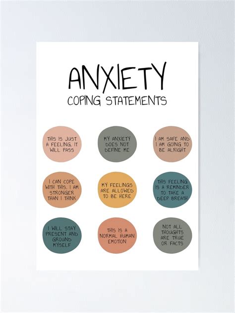 Anxiety Coping Statements Anxiety Help Management Mental Health Self