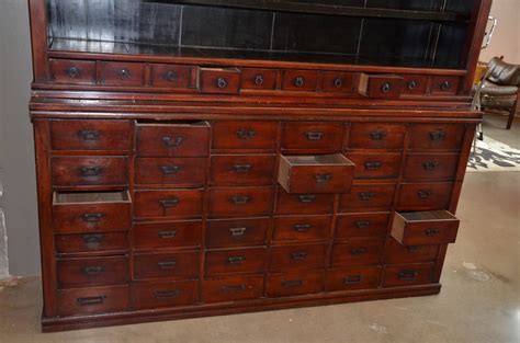 Antique chinese altar, sofa & console tables (55 and longer) vintage 71 inch long black asian buffet cabinet table. Apothecary Cabinet, Chinese, 19th Century at 1stdibs