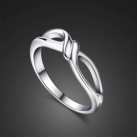 Womens Style Simple Style 925 Sterling Silver Ring Charm Jewelry Solid