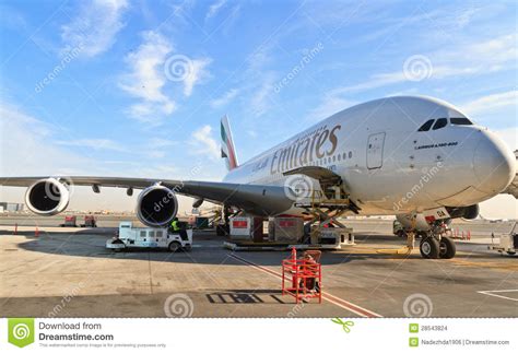 Airbus A380 In Dubai Airport Editorial Stock Image Image Of Docked