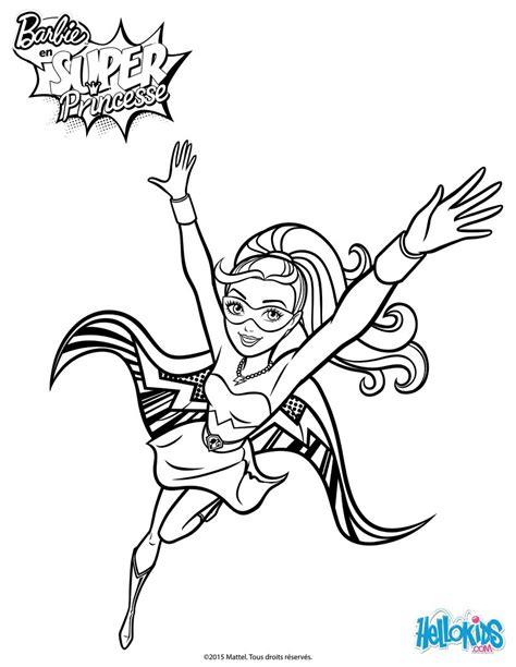 Snow white playing colouring page. Barbie super power 4 coloring pages - Hellokids.com