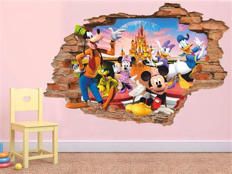 Removable Mickey Mouse 3d Window Decal Wall Sticker Home Decor Art