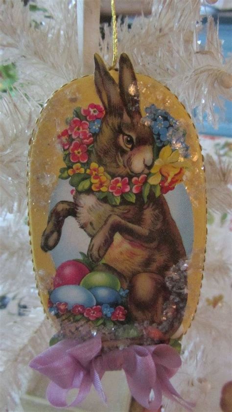 Style Paper Mache Victorian Easter Ornament By Vintagecornucopia