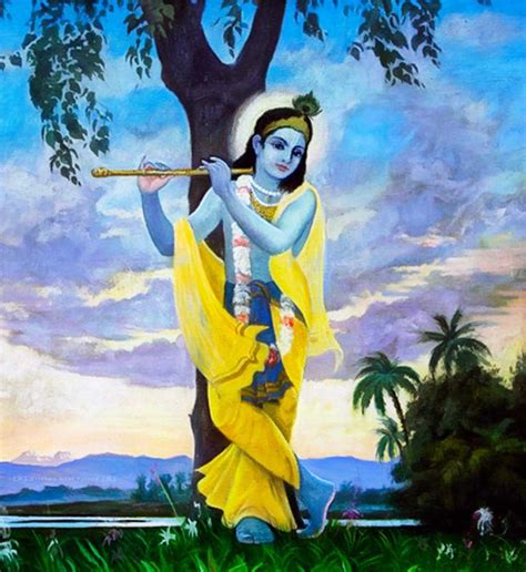 Krishna Beautiful Painting Hd Hinduwallpaper
