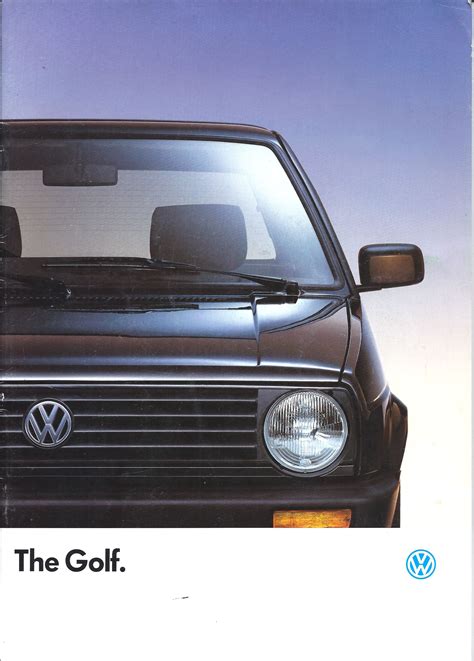 Volkswagen Golf Sales Marketing Brochure 1989 Shop Classic Car Manuals