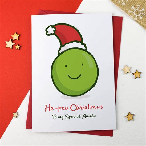 Buy products such as hallmark christmas card (wonderful you) at walmart and save. Personalised Pea Christmas Card Single And Packs By A Is ...