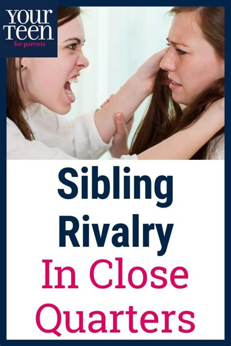 living in close quarters an opportunity to address sibling rivalry