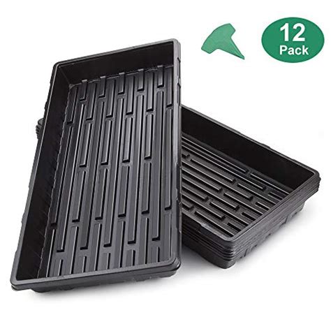Growneer 12 Packs 21 X 11 X 24 Inches Plastic Growing Trays With 15
