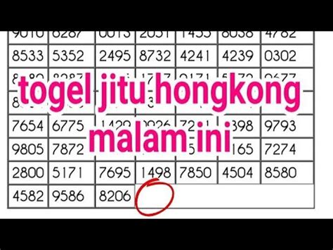 rumusan togel hongkong malam ini