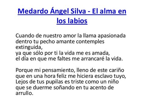 Medardo ángel Silva El Alma En Los Labios