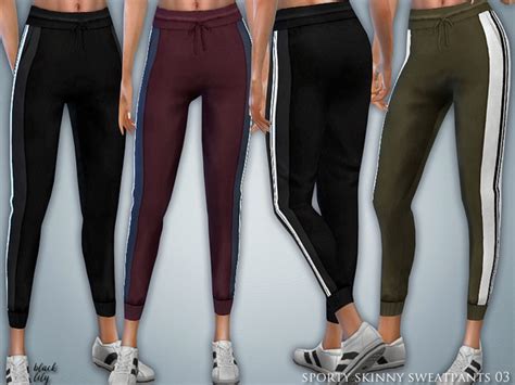 Sporty Skinny Sweatpants 03 By Black Lily At Tsr Sims 4 Updates