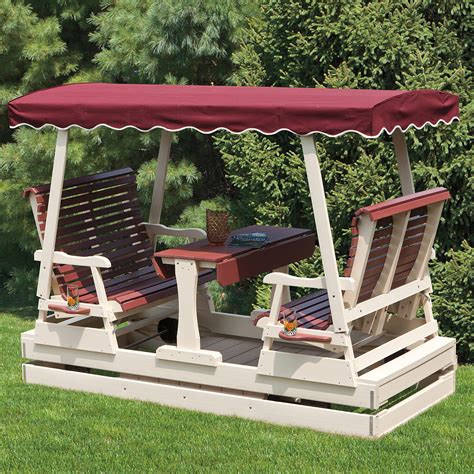 Keystone Poly Double Amish Glider For Your Backyard Cabinfield