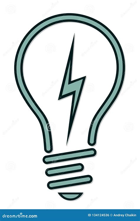 Symbol Of Electric Lamp Stock Vector Illustration Of Idea 134124536