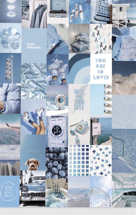 Nina simone sings the blues. Ocean Blues Wall Collage Kit - DIGITAL | Blue wallpaper ...