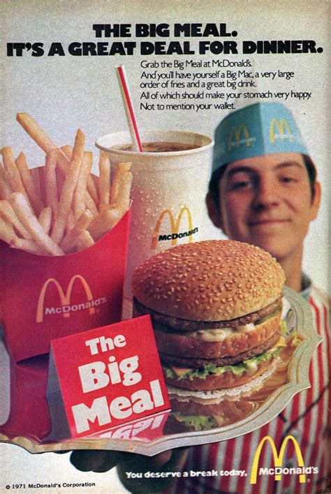 You Deserve A Break Today 1960s 1980s Mcdonalds History In