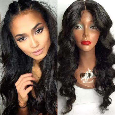 10 22 virgin indian human hair lace front wig free part wigs black glueless c4 indian human