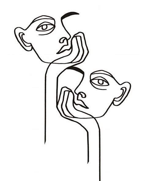 Rossy Abstract Sketches Abstract Face Art Line Artwork