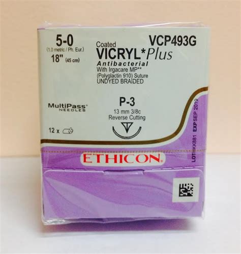 Ethicon Vcp493g Coated Vicryl Plus Suture Precision Point Reverse