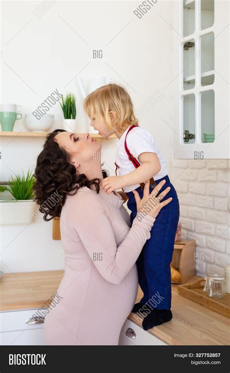 Son Kissing Mom Image And Photo Free Trial Bigstock