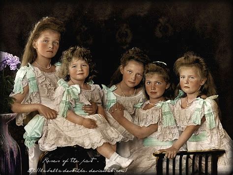 The Romanov Children 1906 Colorized Анастасия романова Царь