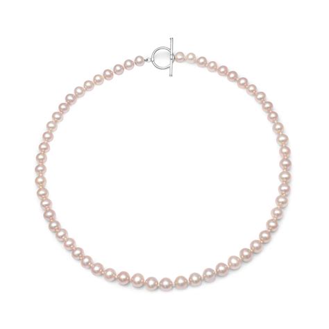 Gratia Almost Round Pink Cultured Freshwater Pearl Necklace Pearls Of The Orient Online