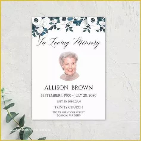 Free Printable In Loving Memory Card Template Printable Free Templates