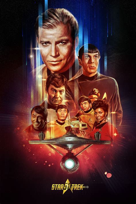 Poster Artwork Celebrating The 50th Anniversary Of The Star Trek