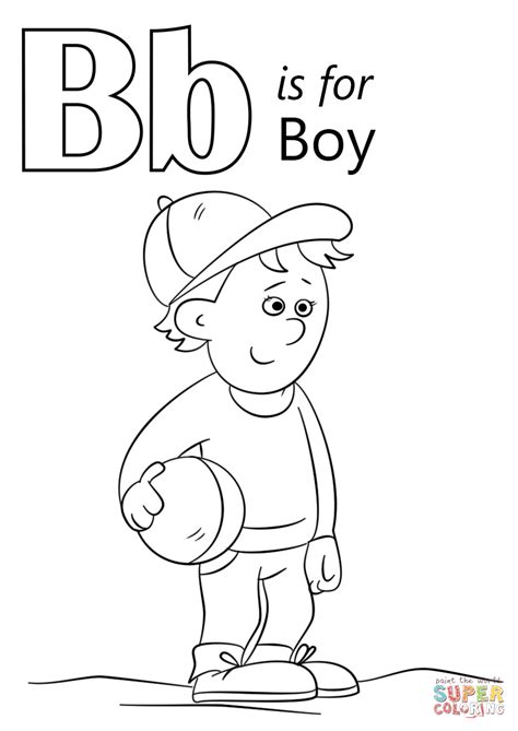 Letter B Is For Boy Coloring Page Free Printable Coloring Pages