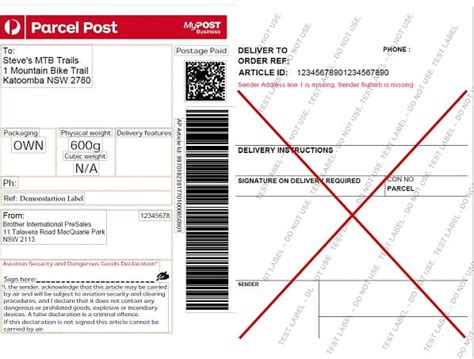 Faq How To Setup And Print Australia Post Shipping Label Brother Australia