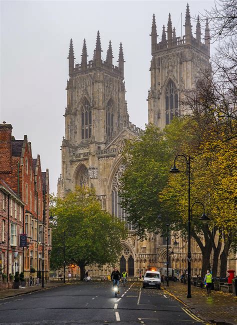 The Beautiful City Of York In England On A Rainy Misty