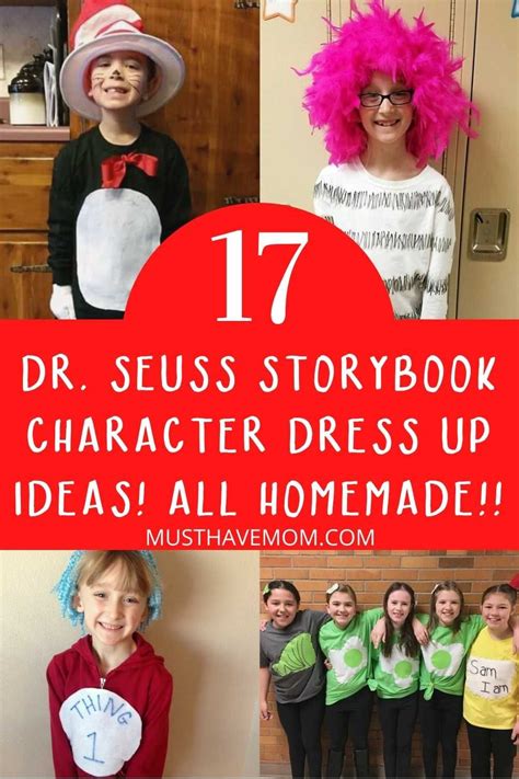 Homemade Dr Seuss Costumes Storybook Character Dress Up 47 Off