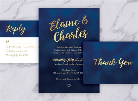 List Of Blank Navy Blue Wedding Invitation Background Ideas