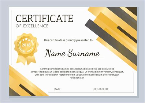 Free Certificate Of Excellence Template Of Gold Certificate Of Excellence Template Download Free 