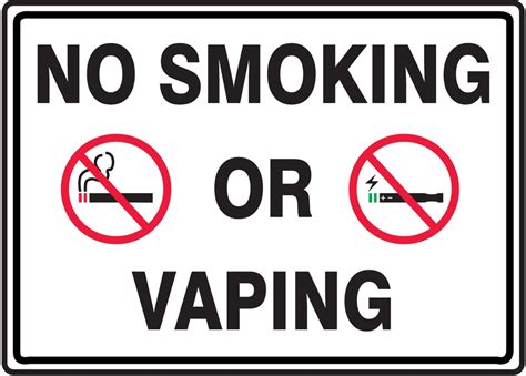 No Smoking Sign No Smoking Or Vaping Msmk Vs