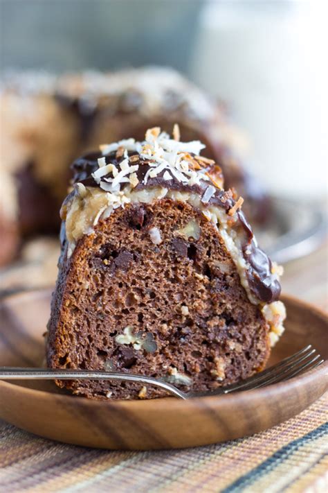 Truly though, this easy german chocolate cake is one of those desserts that's so good it should become a tradition in your home for a yearly holiday german chocolate cake is a layered chocolate cake that's topped with a rich coconut pecan frosting. Easy German Chocolate Bundt Cake Recipe - The Gold Lining Girl