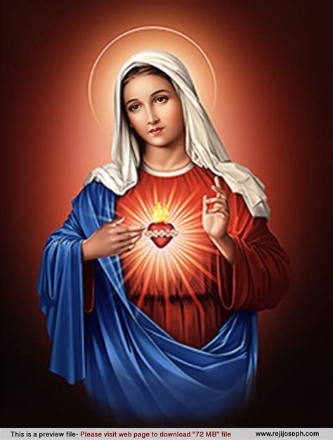 Immaculate Heart Of Mary Red Mb Fotos De Nossa Senhora M E Mary