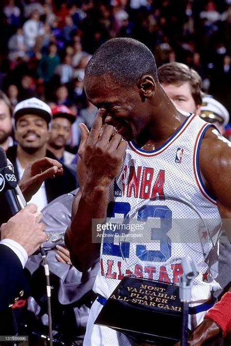 Michael Jordan Of The Eastern Conference Receives The 1988 Nba