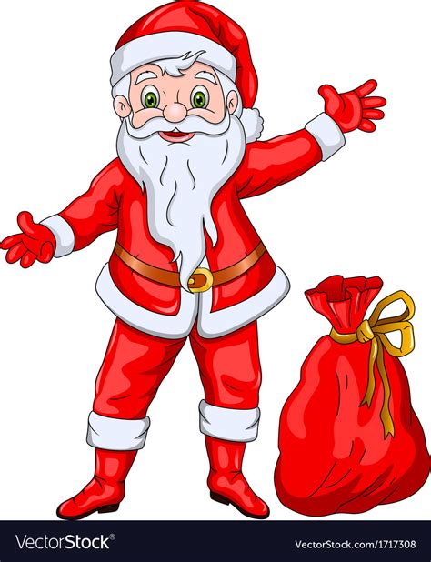 Santa Claus Wishing Christmas And New Year Vector Image