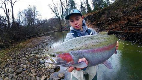 Clear Creek Fishing For Giant Trout Fall Fishing Youtube