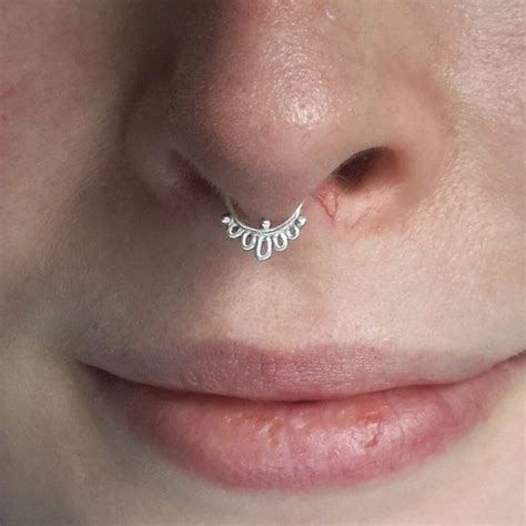 Small Septum Ring Indian Body Jewelry Cute Septum Piercing Tragus Daith Or Cartilage