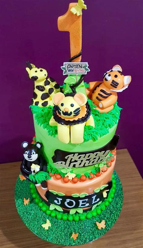 See more ideas about jungle theme cakes, themed cakes, cupcake cakes. Jungle themed birthday cake | Amys Bake House