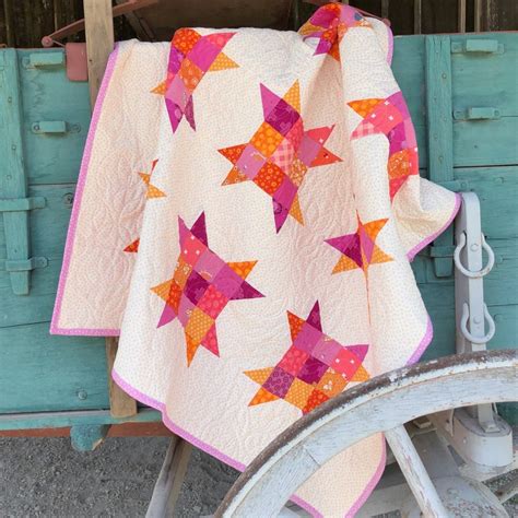 9 Patch Scrappy Star Quilt Pattern Pdf Etsy