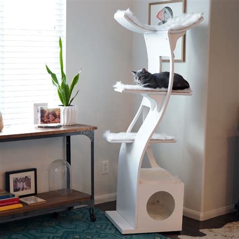 Lotus Cat Tower A Modern Cat Tower The Refined Feline