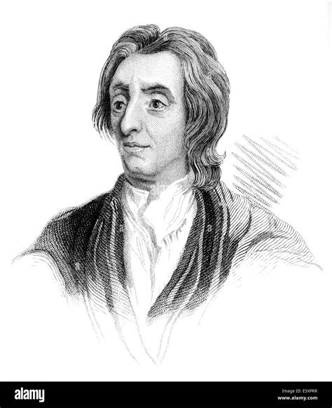 John Locke Philosopher Portrait Black England English Illustration